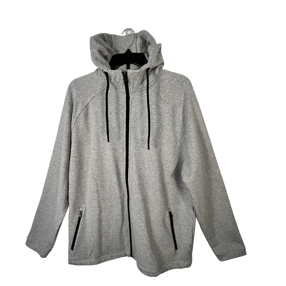 Public Rec Mens Weekender Full Zip Hoodie Heather Grey XL Pima Cotton